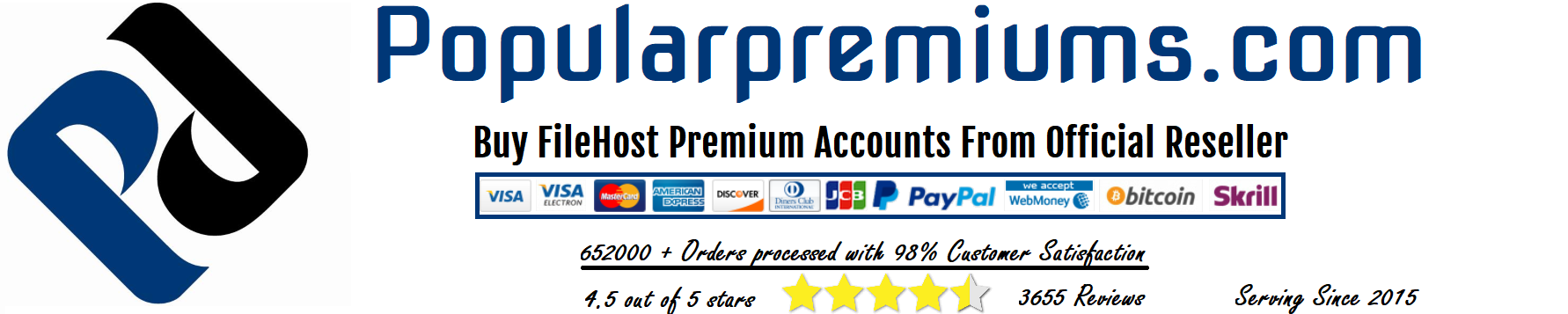 Buy Premium Accounts from Official Reseller Using PayPal